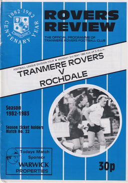Tranmere Rovers v Rochdale Match Programme 1983-05-16